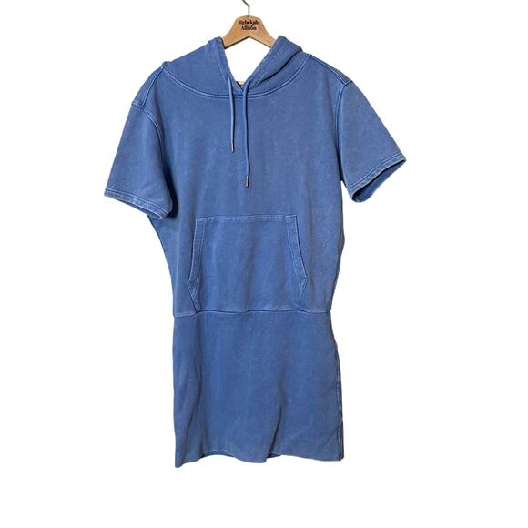 SER.O.YA Rory Dress in Marina Blue SZ Large Sweatshirt Blouson Dress EUC Street - Picture 5 of 13